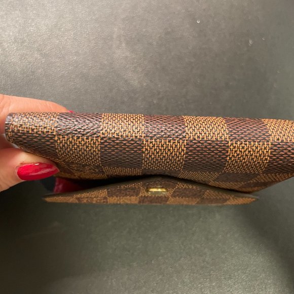 LV Victorine Wallet - Damier Ebene+Rouge Interior - Picture 4 of 6